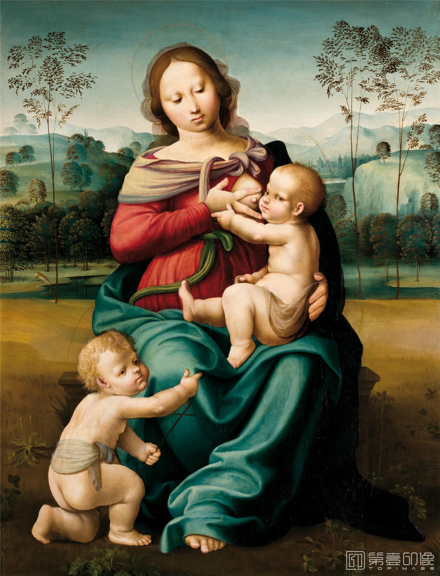 油画-列支敦士登皇家美术馆-Girolamo GengaThe Virgin Suckling the Childwith the Young St John the Baptistc-207